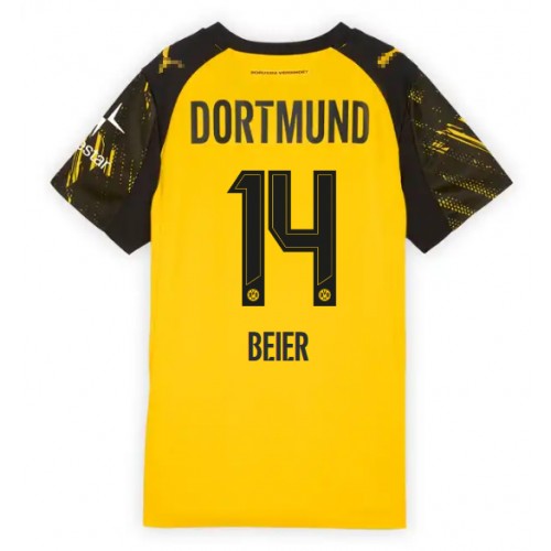 Borussia Dortmund Maximilian Beier #14 Hemmatröja Dam 2025-26 Kortärmad Borussia Dortmund Maximilian Beier #14 Hemmatröja Dam 2025-26 Kortärmad